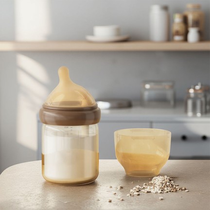 Simple imitation breast milk glass baby bottle