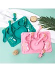 Cartoon food-grade silicone baby tableware set