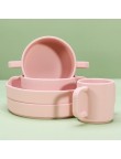 Soft and drop-resistant silicone baby tableware set