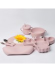 Animal-shaped soft and durable baby tableware set