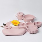 Animal-shaped soft and durable baby tableware set