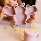 Animal-shaped soft and durable baby tableware set