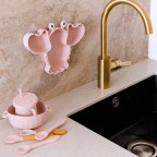 Animal-shaped soft and durable baby tableware set