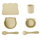 Soft food-grade silicone baby tableware set