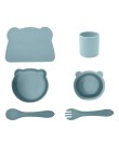 Soft food-grade silicone baby tableware set