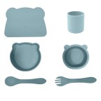 Soft food-grade silicone baby tableware set
