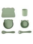 Soft food-grade silicone baby tableware set