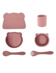 Soft food-grade silicone baby tableware set