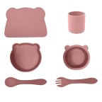 Soft food-grade silicone baby tableware set