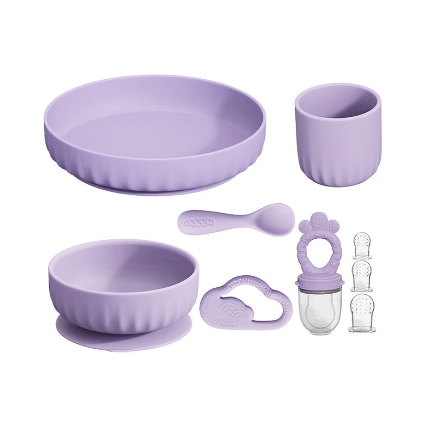 Food-grade silicone baby tableware set