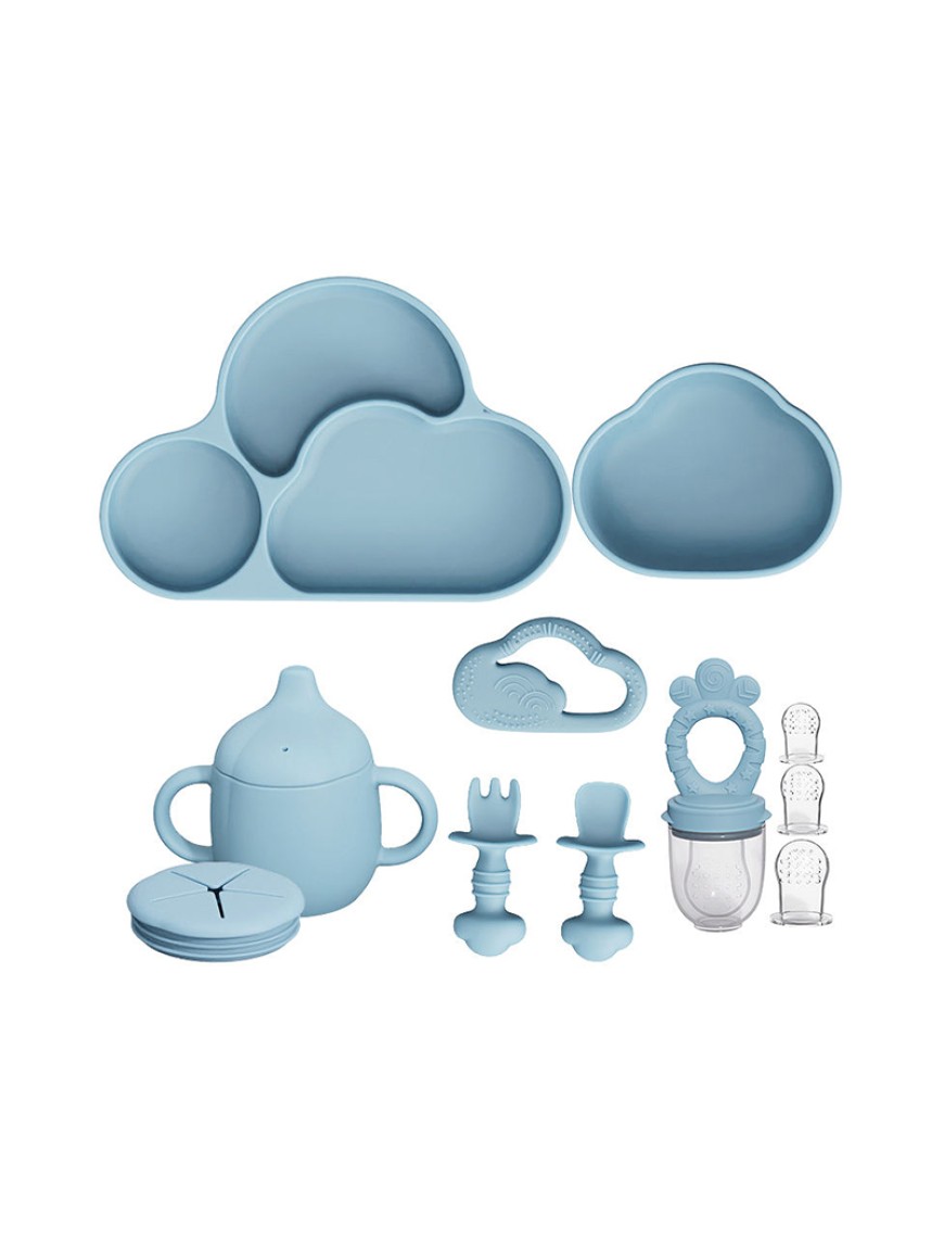 Stylish cloud-shaped durable baby tableware set