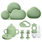 Stylish cloud-shaped durable baby tableware set