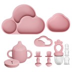 Stylish cloud-shaped durable baby tableware set