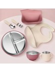Drop-resistant 304 stainless steel baby tableware set