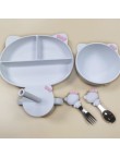 Cartoon cat design heat-resistant baby tableware set