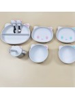 Cartoon cat design heat-resistant baby tableware set