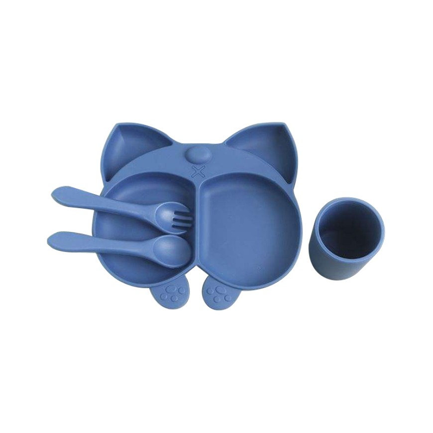 Animal-shaped durable baby tableware set