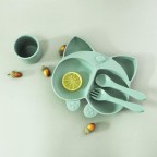 Animal-shaped durable baby tableware set