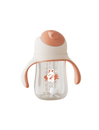 Anti-choking double handle baby water bottle