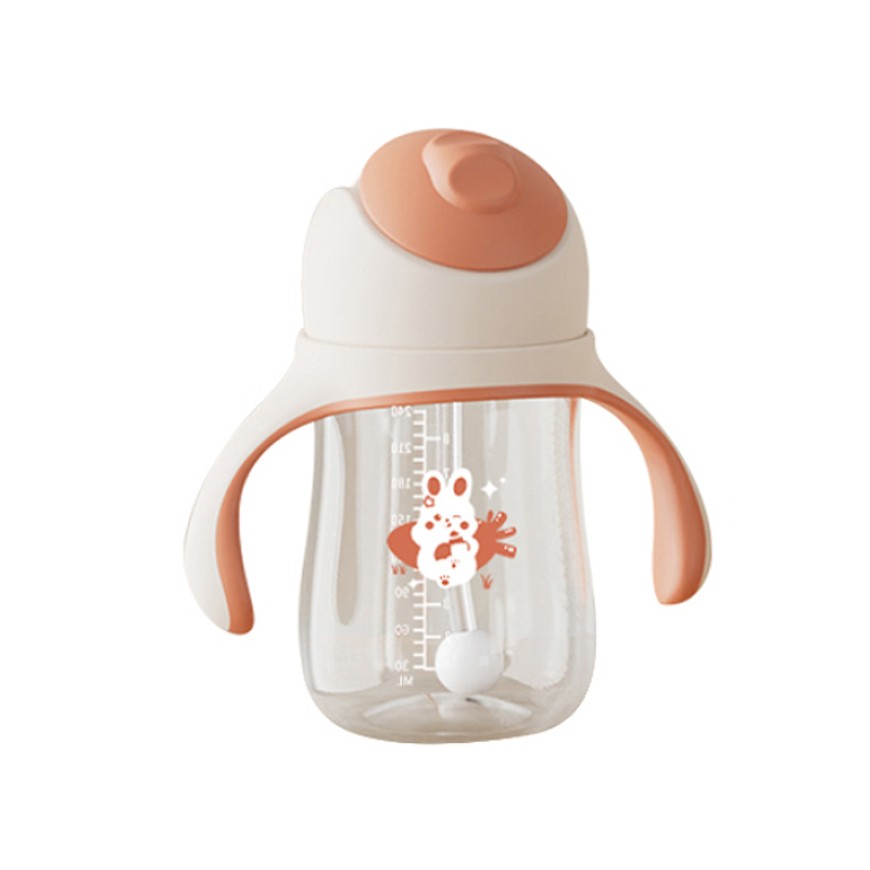 Anti-choking double handle baby water bottle