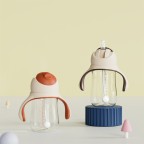 Anti-choking double handle baby water bottle