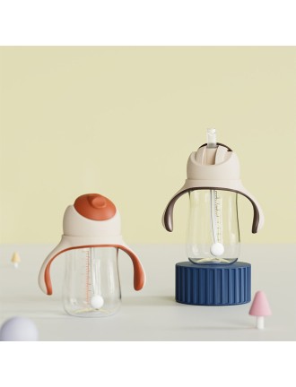 Anti-choking double handle baby water bottle