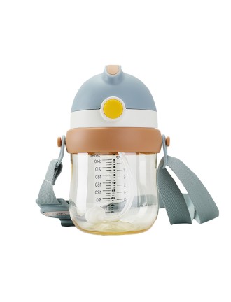 Gravity ball straw plastic baby water bottle