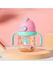 Gravity ball straw plastic baby water bottle