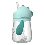 Cartoon flip-top anti-choking baby water bottle