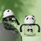 Panda shape sliding lid baby water bottle