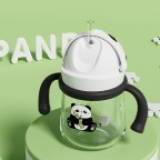 Panda shape sliding lid baby water bottle
