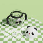 Panda shape sliding lid baby water bottle