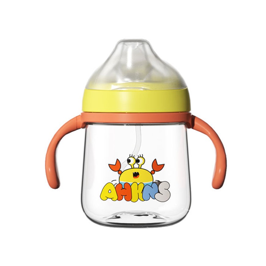 Simple flip-top durable baby water bottle
