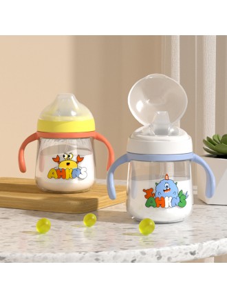 Simple flip-top durable baby water bottle