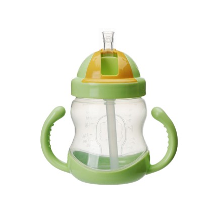 Anti-choking and anti-slip handle baby water bottle