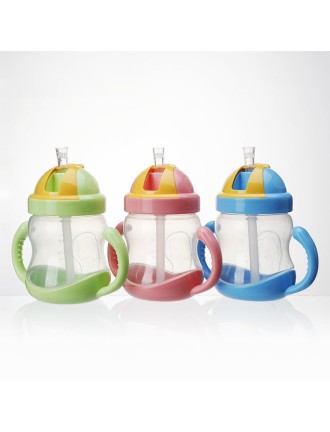 Anti-choking and anti-slip handle baby water bottle