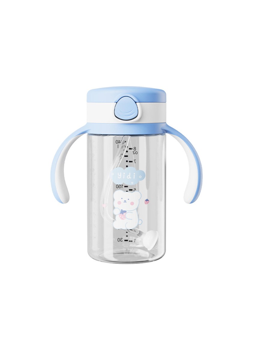 Stylish wide-mouth spill-proof baby water bottle
