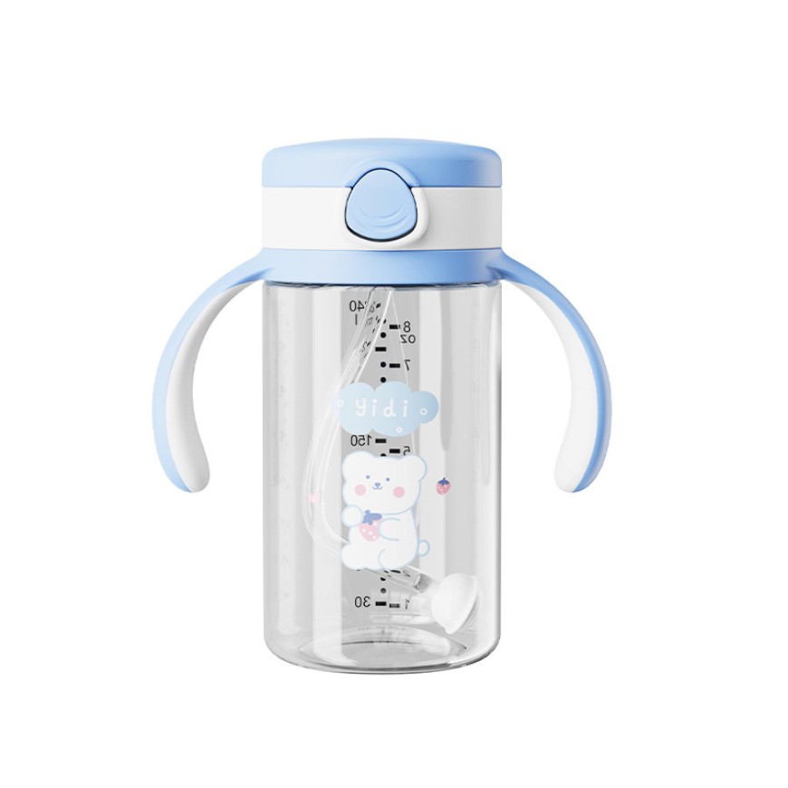 Stylish wide-mouth spill-proof baby water bottle