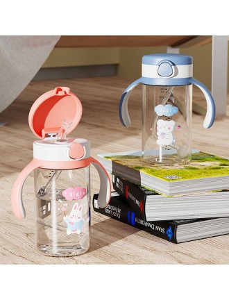 Stylish wide-mouth spill-proof baby water bottle