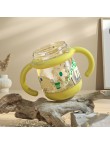 Leak-proof double-handle baby straw water bottle