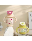 Leak-proof double-handle baby straw water bottle