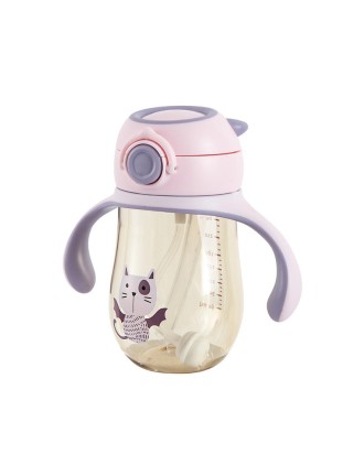 Portable anti-choking baby straw water bottle