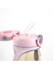 Portable anti-choking baby straw water bottle