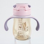 Portable anti-choking baby straw water bottle