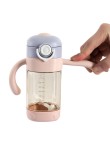 Push-open baby straw water bottle