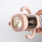 Push-open baby straw water bottle