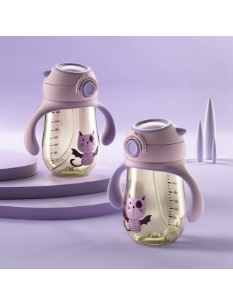 Fashionable anti-choking baby straw water bottle