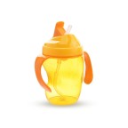 Leak-proof curved baby straw water bottle