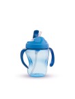 Leak-proof curved baby straw water bottle