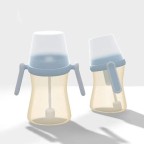 Simple 300ml baby straw water bottle